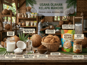 usaha olahan kelapa tanpa banyak tenaga